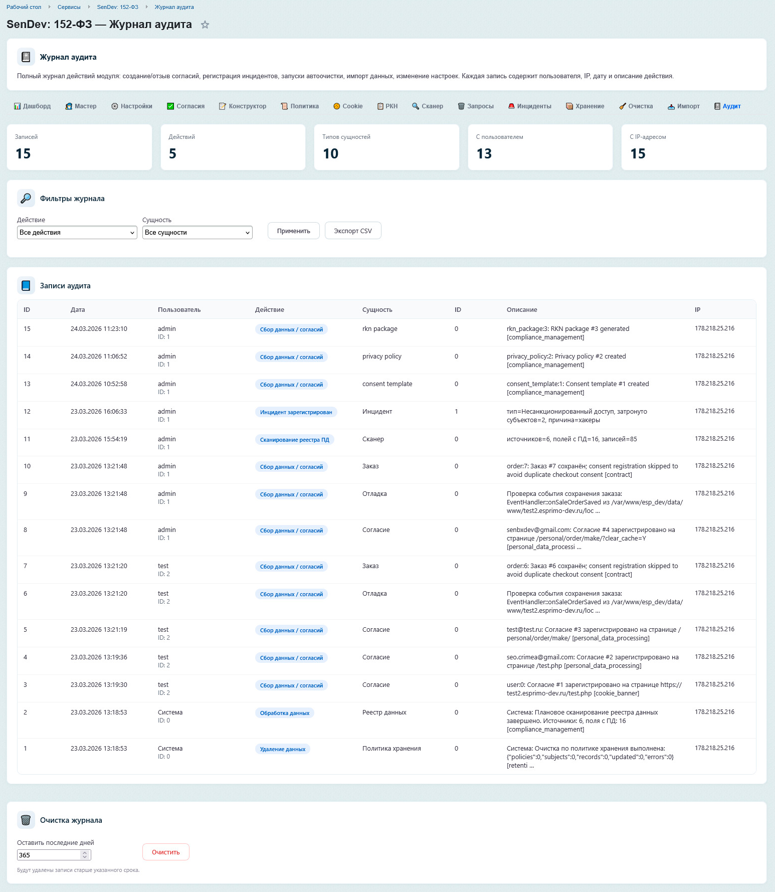Журнал аудита